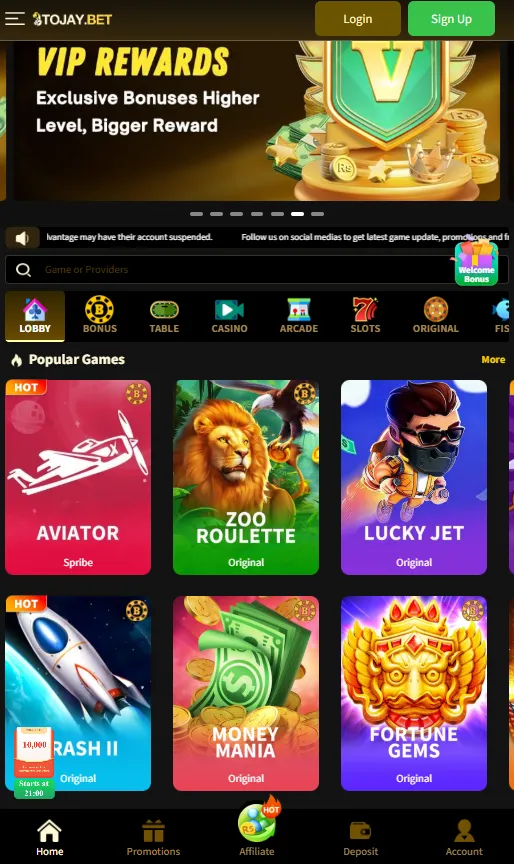 Key features of the 2J Bet gaming platform